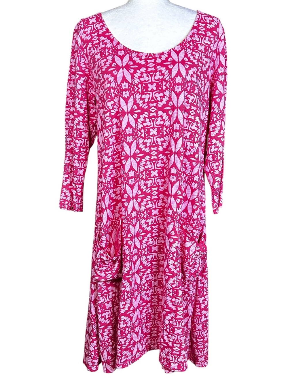 Fresh Produce Dalia Dress L Cotton Summer Coastal Throw On Lightweight